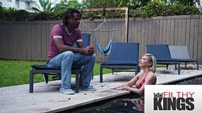 bbc loving milf blonde cougar gets bent over in garage for doggystyle and missionary with monster cock