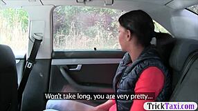 amateur passenger gets wild blowjob from pervert driver in public outdoor spot