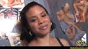 Amazing Interracial Gloryhole Blowjob