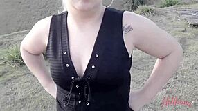 Blonde Bent Over for Roadside Doggystyle and Creampie