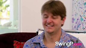 Amateur couples in usa group swingers get nervous after oral sex