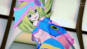 dark magician girl subtly pleasures herself in sensual yu-gi-oh hentai