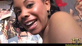 Amazing Interracial Gloryhole Blowjob