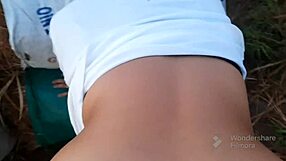 Karely Ruiz's intense doggystyle anal pounding in the jungle leaves her sore and begging for mercy in this exclusive collection