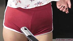 Home alone amateur teen has a hot masturbation scene with her boss