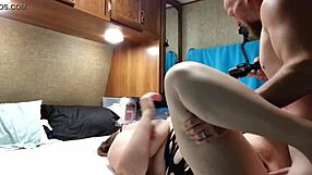 Pounding my bbw wife with huge tits and creampie finish