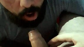 in this gay scene, he sucks his boyfriend's cock passionately