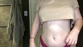 i bounce and drop my boobs in the bathroom