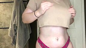 i bounce and drop my boobs in the bathroom