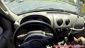 Watch this cockloving babe get picked up and banged in POV doggystyle!