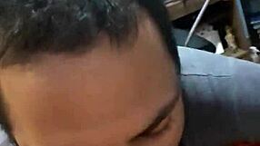 in this gay scene, he sucks his boyfriend's cock passionately