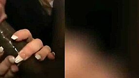 single sucks black dick in interracial blowjob