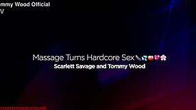 Massage with big ass blonde turns hardcore quickie