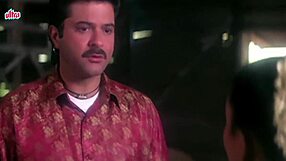 Watch Anil Kapoor and Madhuri kissing in this romantic scene.