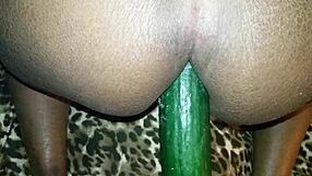 Curly-haired girl bent over for doggystyle with toe play