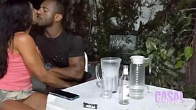 I enjoyed with my best friend's sister in the backyard