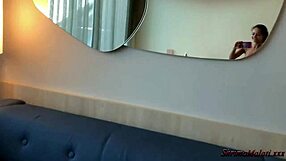 having fun with roxy lips in a hotel room with feet and tattoos