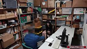 Young Burglar Vs Elderly Officer: Deepthroat Fucking In Office?