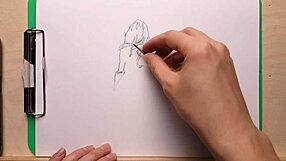 pencil drawing of a girl in anime style