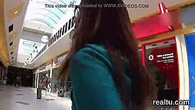 Glamorous Czech cutie teased in the mall and rode in POV
