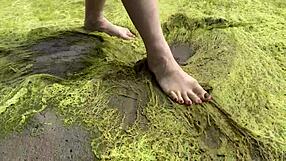 a day in the life of my feet, showing off barefoot adventures