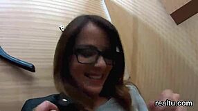 Glamorous Czech cutie teased in the mall and rode in POV