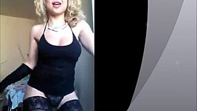 Stripper tears clothes in sensual striptease