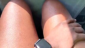 Elizabeth feels intense pleasure fucking her dildo in Lagos traffic