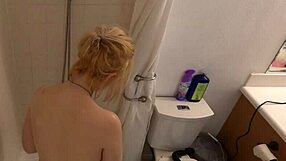 damn, annie archer getting soaked in steamy shower action!