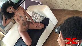 Tattooed Brunette Fucks Photographer