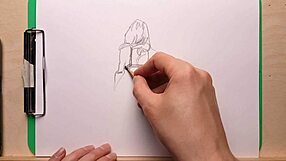 pencil drawing of a girl in anime style