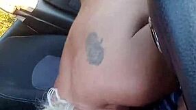 Blonde Milf Pawg Deepthroats Dominant Big White Cock on the Road