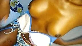 shaved pussy gets creampie after fingering