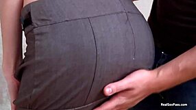 Wow! Tiny Pale Teen Sucks Balls and Cock Like Crazy!