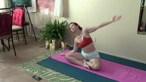 i'm doin' my yogo workout wit aurora willows, stretchin' in my cloths