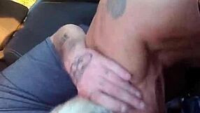 Blonde Milf Pawg Deepthroats Dominant Big White Cock on the Road