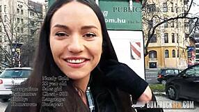 Hot Nataly Gold Delivers Outdoor Handjob To Stranger In Public Massage