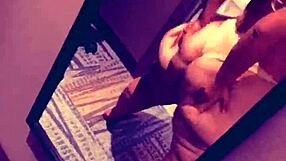 Randalin rides 12-inch dildo with fat ass