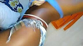 shaved pussy gets creampie after fingering