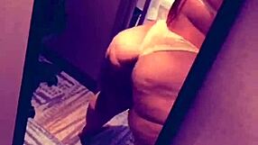 Randalin rides 12-inch dildo with fat ass