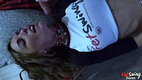 Naughta J Moon Takes Fuck Machine At Fetish Party!