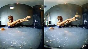 Watch her wet fingers tease in the whirlpool shower voyeur style