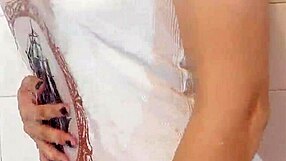 teen alt girl does topless shower strip tease