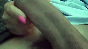 morning cumshot in outdoor tent during masturbation session