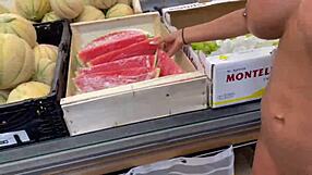 Monika Fox Naked In Grocery Store!