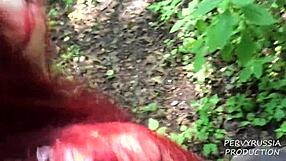 Pov Redhead Gets Fucked Hard in the Woods Public Sex
