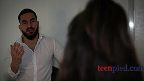 i bent over petite teen malina melendez in doggystyle quickie fucking her pussy