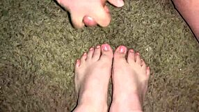 Nice POV Cumshot on Amateur Latina Whore's Sexy Feet