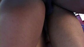 Cute Ebony Amateur Sucks Cock and Gets Facial Cumshot on Tits