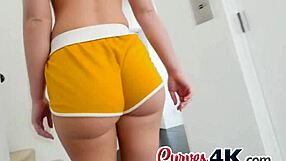 Big Booty Teen Sucks Neighbor Cock